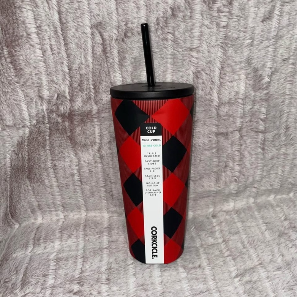 Corkcicle Tumbler in Bold Plaid